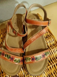 Spring Step L’Artiste Women’s Dialog Strap Sandal Size 38 Blush/orange NEW NWOB - Picture 1 of 12