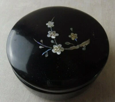 Ancienne boîte à bijoux, Napoléon III, avec incrustation nacre, XIXème - Photo 1/4