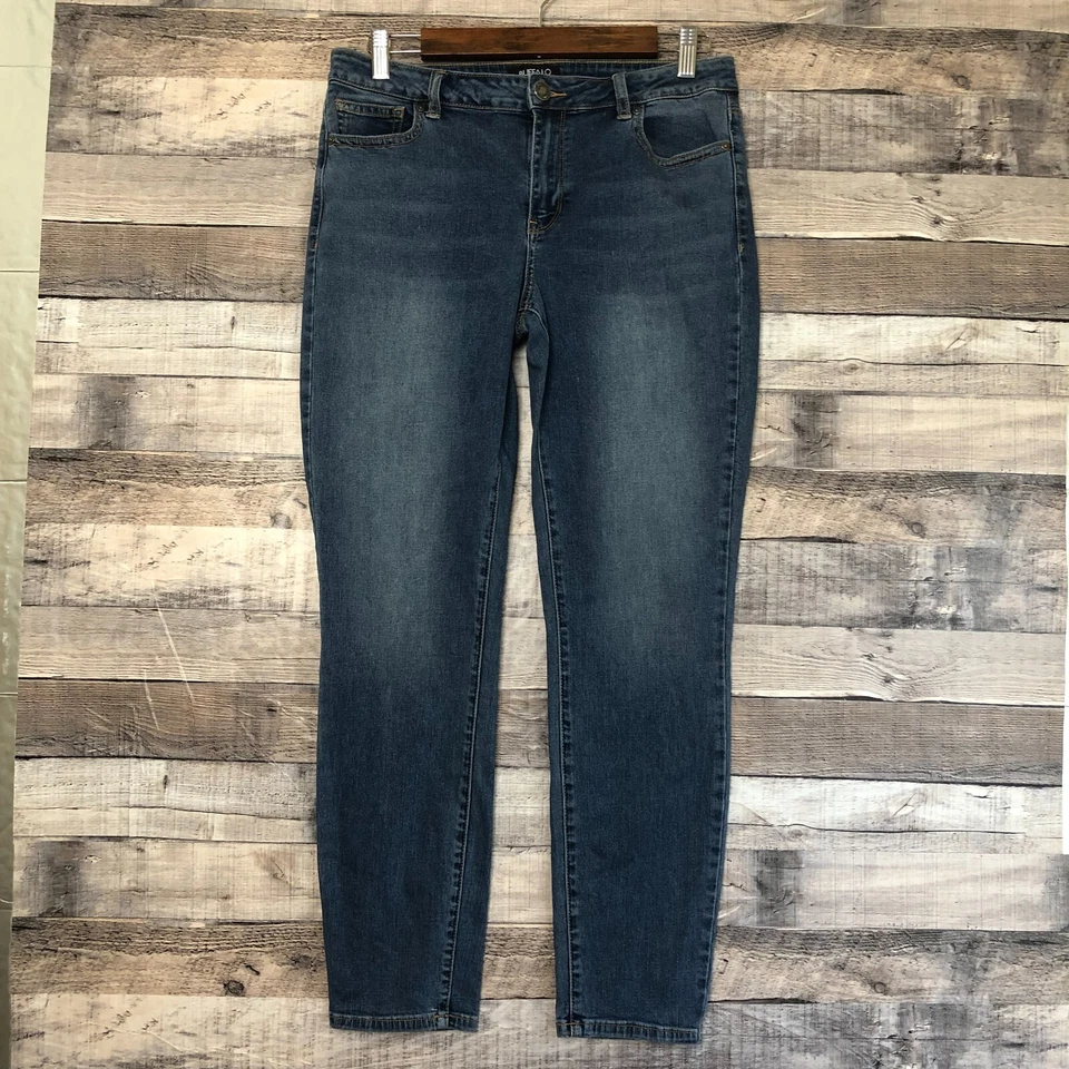 Jeans BUFFALO DAVID BITTON Pursuit tiro medio súper suaves ajustados lavado medio 10/30 Foto 1 de 4