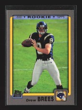 2001 Topps Rookie Card RC #328 Drew Brees    San Diego Chargers