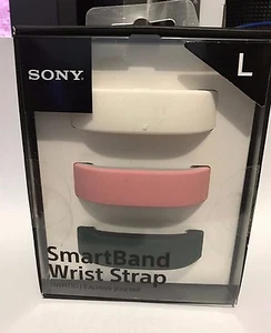 Sony SWR110 Smartband Wrist Straps White/Pink/Green Size Large - Picture 1 of 4