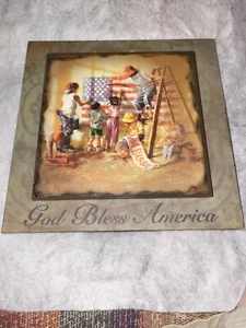 Mama Says God Bless America Kathy Andrews Fischer Demdaco Piece - Picture 1 of 5