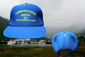 VTG Alaska Dutch Harbor Communications Trawler fishing salmon cod Crab Hat - Picture 1 of 9