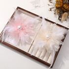 Floral Shape Retro Pearl Feather Flower Organza Handmade Accessories