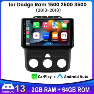 For Dodge Ram 1500 2500 3500 2013–2018 Android 13 Carplay Car Radio GPS 2+64G BT - Foto 1 di 12