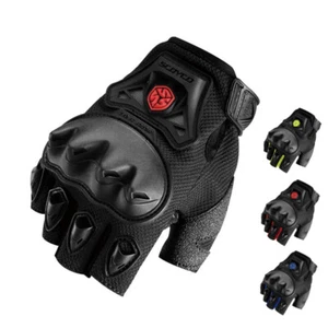 Motorbike Fingerless Gloves Summer Motorcycle HalfFinger Cycling Bike MTB MC29D - Bild 1 von 11