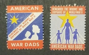 US American War Dads WWII Remember Widows Lot MNH OG Poster Stamp Lot z6707 - Picture 1 of 2