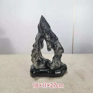 China Piedra natural Piedras de montaña Bonsai Suiseki piedra lingbi 灵璧石 181127 - Imagen 1 de 4