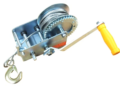 2000LB H.D. Cabrestante manual doble engranaje cable de acero ATV remolque remolque barco 680003 Foto 1 de 4