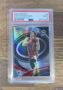 Lauri Markkanen 2020 Spectra Asia Black #8 - One of One! Jazz Bulls #/1 - PSA 9 - Picture 1 of 2