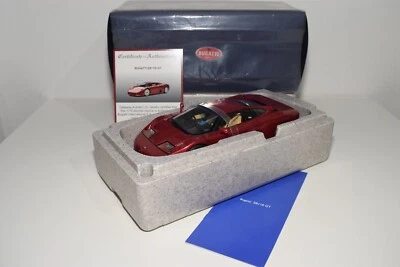 B6 1:18 AUTOART 70977 BUGATTI EB110 EB 110 GT ROSSO SCURO COME NUOVO MOLTO RARO! - Immagine 1 di 4