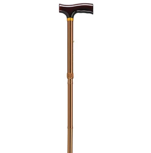Lightweight Adjustable Folding Cane with T Handle, Bronze - Picture 1 of 2