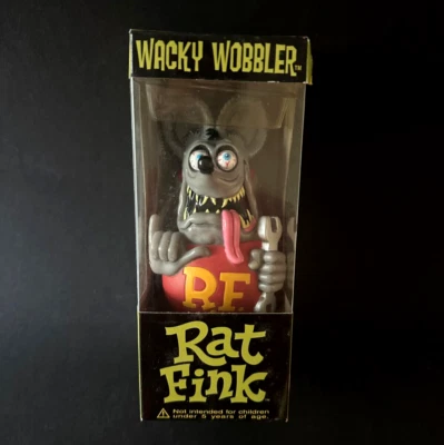 RAT FINK grey colour bobble-head figure Funko Wacky Wobbler - Imagen 1 de 4