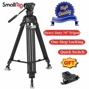 Trípode de video Manfrotto de fibra de carbono resistente SmallRig 78" FreeBlazer 22 libras - Imagen 1 de 9