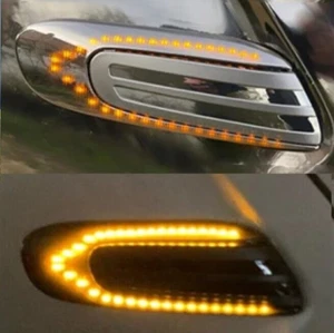 F55 MINI Cooper S JCW LED Dynamic Sequential Flowing Indicators Repeaters Black - Picture 1 of 8