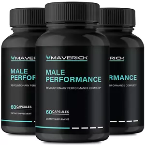 (3 Pack) Maverick Male Pills for Men Advanced Formula - Male Support Capsules - Picture 1 of 3
