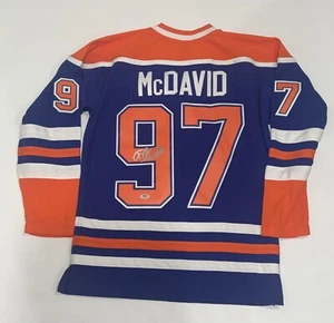 CONNOR MCDAVID SIGNED MITCHELL & NESS EDMONTON OILERS ROOKIE JERSEY PSA COA - Picture 1 of 3