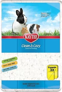 More details for kaytee clean &amp; cozy super absorbent paper bedding for cages, hamster, 85l,white
