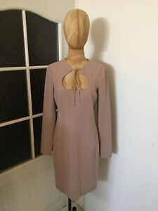 Emilio Pucci pink dust lana wool with silk lining dress I44/M