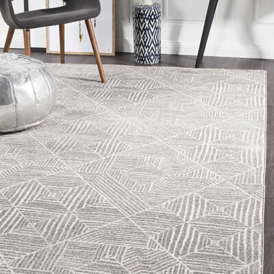 HARBOR SILVER GREY IVORY BOHO TRIBAL MOROCCAN MODERN FLOOR RUG - 4 Sizes **NEW** - image 1 of 4