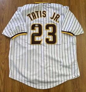 Fernando Tatis Jr Signed Pin Stripe San Diego Padres Custom Pro Style Jersey BAS - Picture 1 of 4