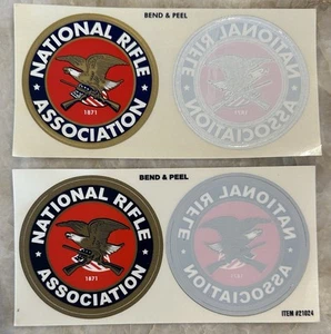 4 Vintage NRA 1871 2nd Amendment Rights Vehicle Sticker Inside Outside - Picture 1 of 2