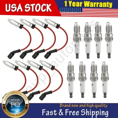 8X Ignition Wires & Spark Plugs for Chevrolet Avalanche 2007-2008 5.3L 6.0L - Image 1 of 4
