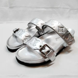 Louis Vuitton Sandals Women Silver PVC 4480116 - Picture 1 of 11