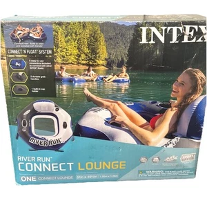 Intex River Run Connect Lounge, aufblasbarer Wasserschwimmer, 51" x 49,5" Neu im Karton NEU - Bild 1 von 5