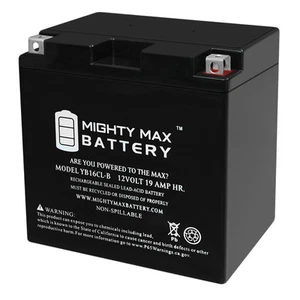 Mighty Max YB16CL-B 12V 19AH SLA Battery Compatible with BMW R1200RT 05-13 - Picture 1 of 6