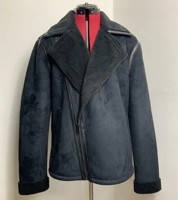 500 Maison Cinqcent Faux Fur Sheepskin Shearling Fleece Pilot Flying Jacket VGC - Image 1 of 4