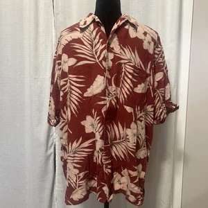 Boca Classics LG Red Silk Island Wear Floral Hawaiian Men's Shirt Large - Picture 1 of 5