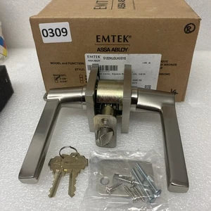 emtek assa abloy 5122HL0LHUS15 Kil Hellos  Lever Square Rosette LH- Us15 - Picture 1 of 8