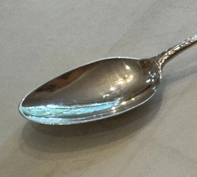 "Cuchara Hester Bateman London de plata de ley aprox. 5"" alrededor de 1789" Foto 1 de 4