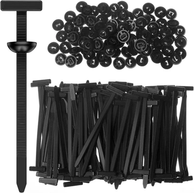 100PCS Universal Nylon Cable Tie Buckles -Automotive Fasteners for Fender/Bumper - Image 1 of 4