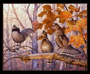 Greg Alexander's Out On A Limb grouse panel 36"X44" For Elizabeth Studio - Picture 1 of 1