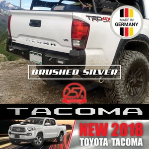 ★BRUSHED SILVER TEXTURE★ Tailgate Letters Vinyl Decals fit for TACOMA 2014-2023 - Picture 1 of 6