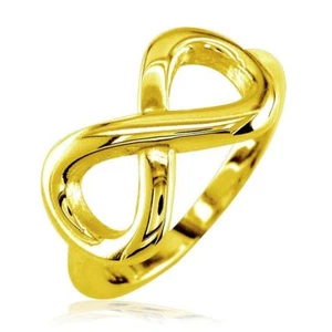 Wide Flowing Infinity Ring in 14k Yellow Gold - Picture 1 of 1