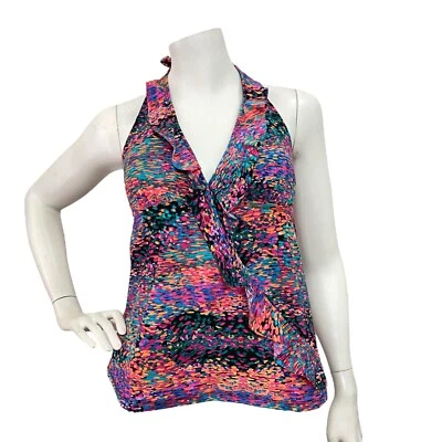 Assets by Sara Blakely Women's Large Ruffle Halter Tankini Swim Top - Image 1 of 4