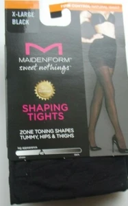 Lote de 2 Medias Nuevas XL Maidenform Negras Modeladoras Control Firme Cintura Natural - Imagen 1 de 3