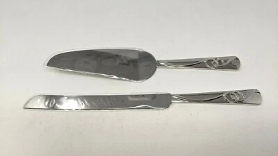 Juego de servidor de cubiertos para pasteles de aniversario de acero inoxidable Things Remembered *Grabado* Foto 1 de 3