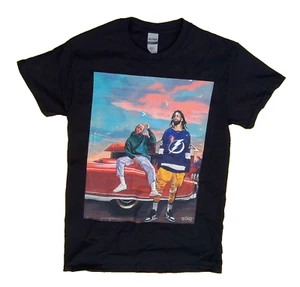 graphic t-shirt men's size S black cotton short sleeves art signed vintage car - Picture 1 of 4
