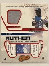 2003 Fleer Authentix Alfonso Soriano Jersey Authentix #JA-AS Baseball Yankees
