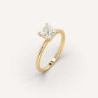 1 carat Princess Cut Engagement Ring | 100% NATURAL Diamond in 14k Yellow Gold