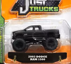 Jada 03 2003 Dodge Ram 1500 Pickup Just Trucks Lifted 4x4 Collectible Black - Picture 1 of 2
