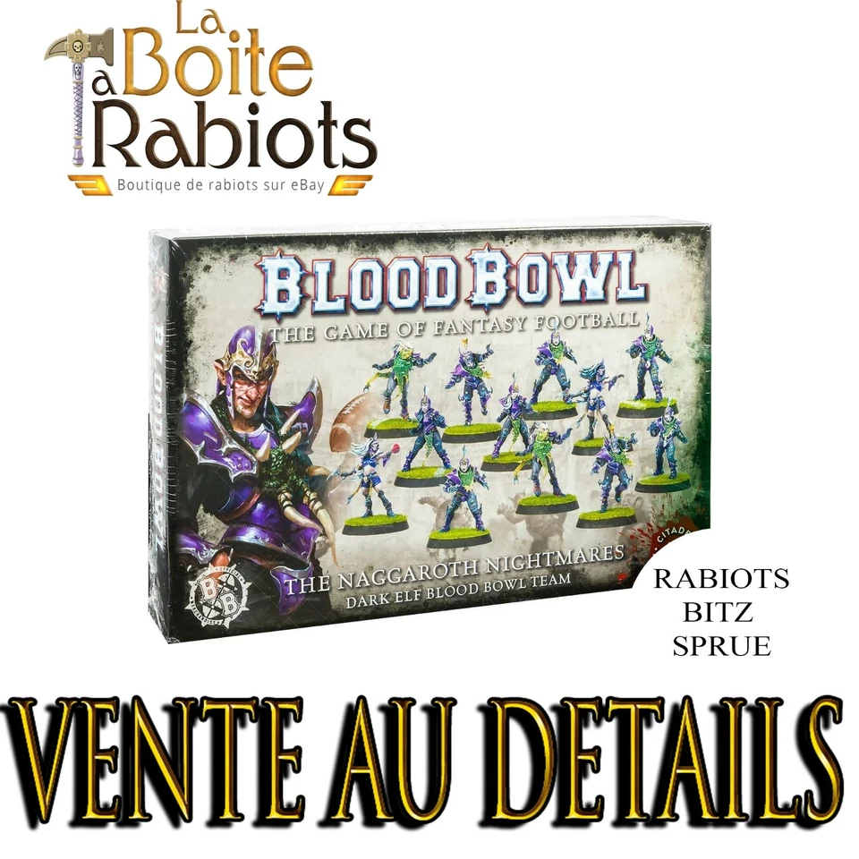 BLOOD BOWL The Naggaroth Nigthmares team Vente au détails Rabiots Bitz