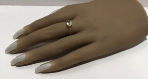 14K YELLOW GOLD CUBIC ZIRCONIA ROPE BAND RING SZ 7.25 - Picture 1 of 13