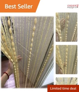 String Curtain Polyester 39x79 Shaggy Tassels Room Divider Elegant Decor - Picture 1 of 8