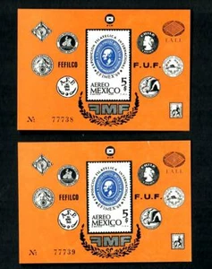 SSH2 Mexico 2 S/S # C-345 MNH OG Fefilco Serial #s in sequence 77738-77739 - Picture 1 of 2
