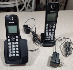 Panasonic DECT 6.0 Plus Cordless 2 Handset Amplified Home Phone Set KX-TGC352B - Picture 1 of 6